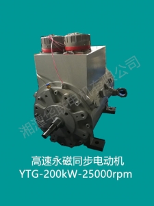 湖南高速永磁同步电动机YTG-200kW-25000rpm